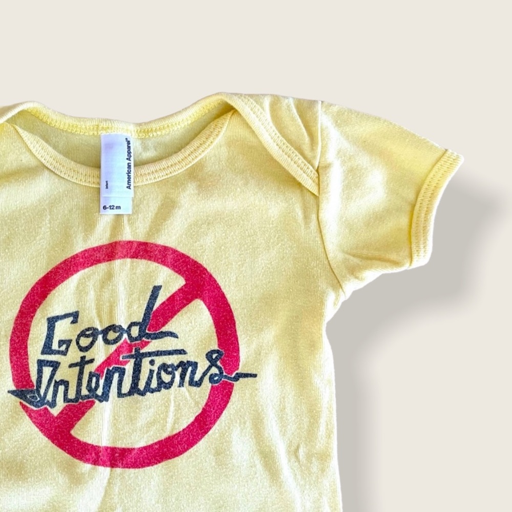 AMERICAN APPAREL | Good Intentions Yellow Onesie